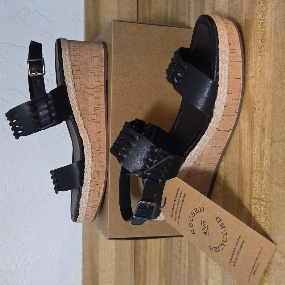NWT "FRYE & CO." Lavish Cork Wedge Platform Espadrille Womans Sandals 8M or 8.5M